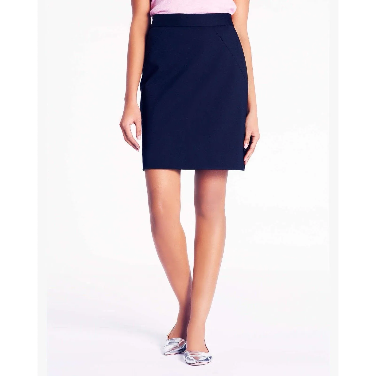 Kate Spade Classic Size 10 A Line Skirt The Rules 100%  Wool Blue Lined Skirt - Image 3