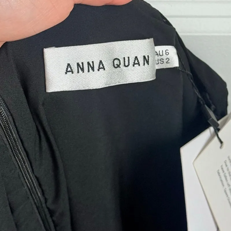 Anna Quan 1480$ Rhinestoneb Embellished Skirt US 2 Fancy Gala Wedding‎ Black Tie - Image 8