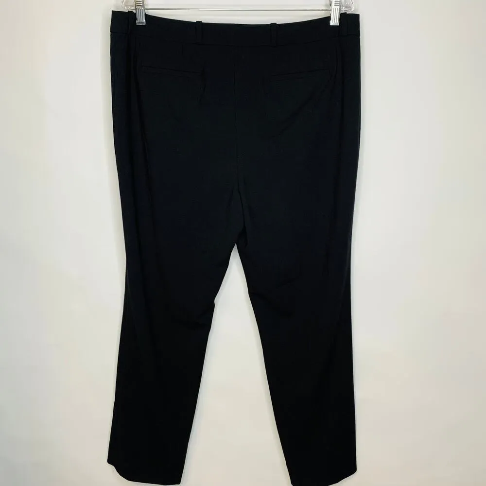 Calvin Klein Black Flat Front Trousers Sz 14 - Image 3