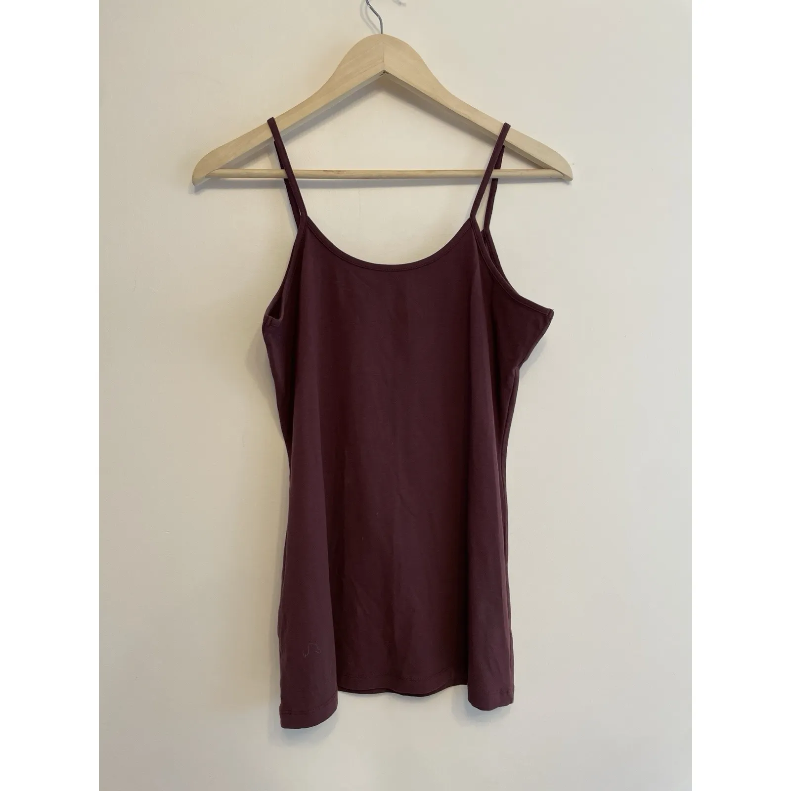 Peruvian Connection Cami Tank Women Medium Wine Purple Burgundy Stretch Cotton - Image 2