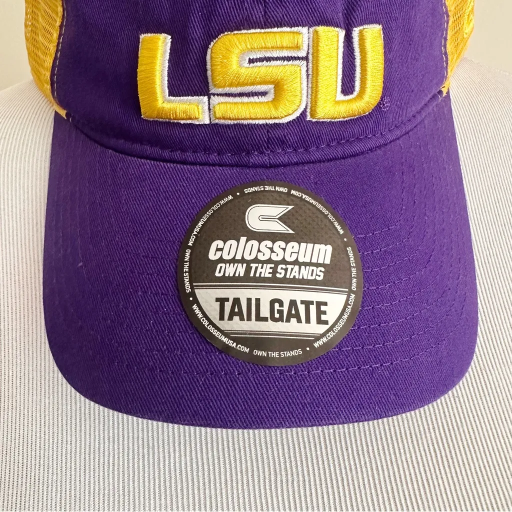 LSU Tigers Hat SnapBack Mens Womens NCAA Football Fan Gear Gift Purple Yellow - Image 2