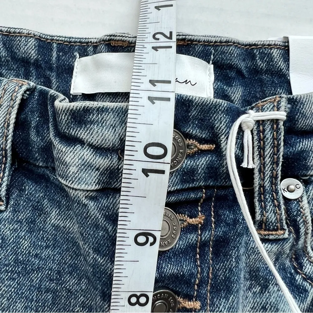 NWT Kancan Kiera High Rise Cigarette Leg button fly Jeans size 5 26 acid wash Blue - Image 14
