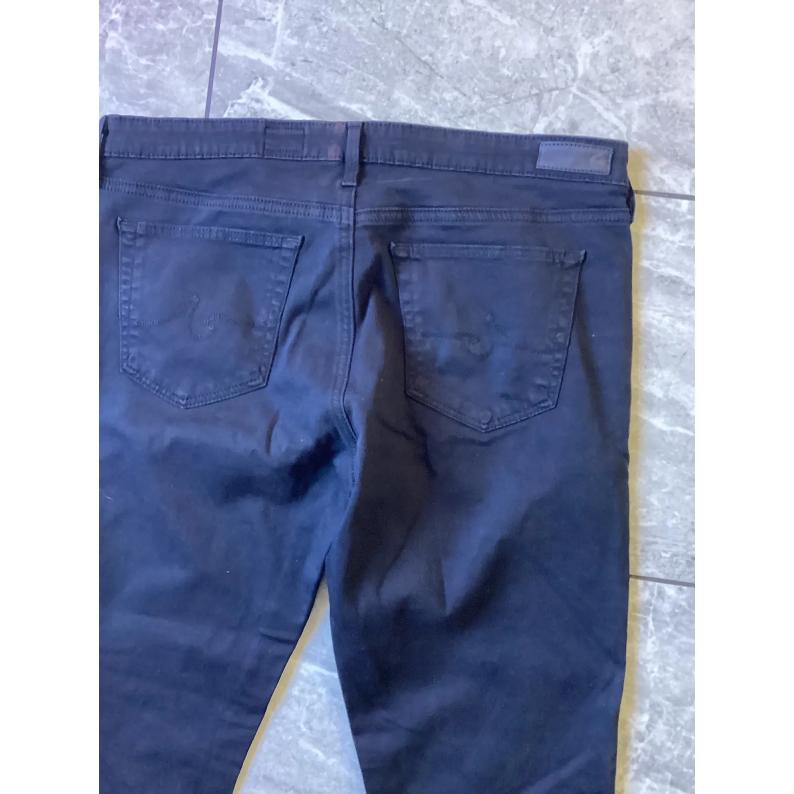 AG Adriano Goldschmied The Stilt Cigarette Leg Black Jeans Women 31R - Image 6