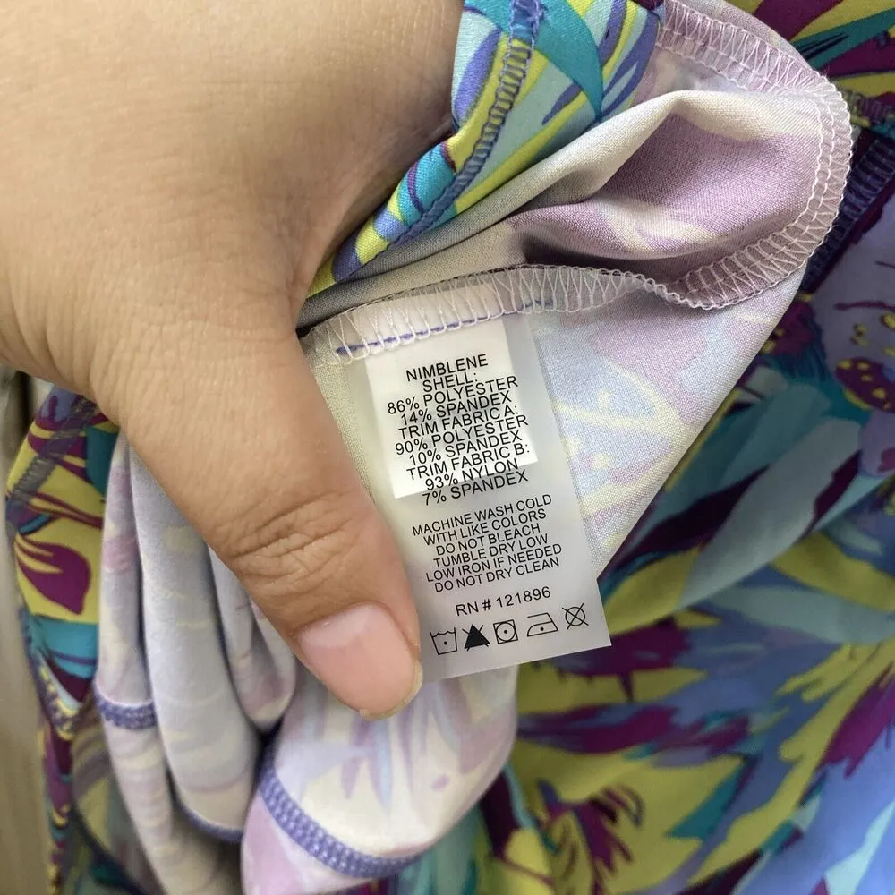 NWT Title Nine Athletic Dress 10 Floral Built in Bra Stretch Zip Up Racer Back - Image 10