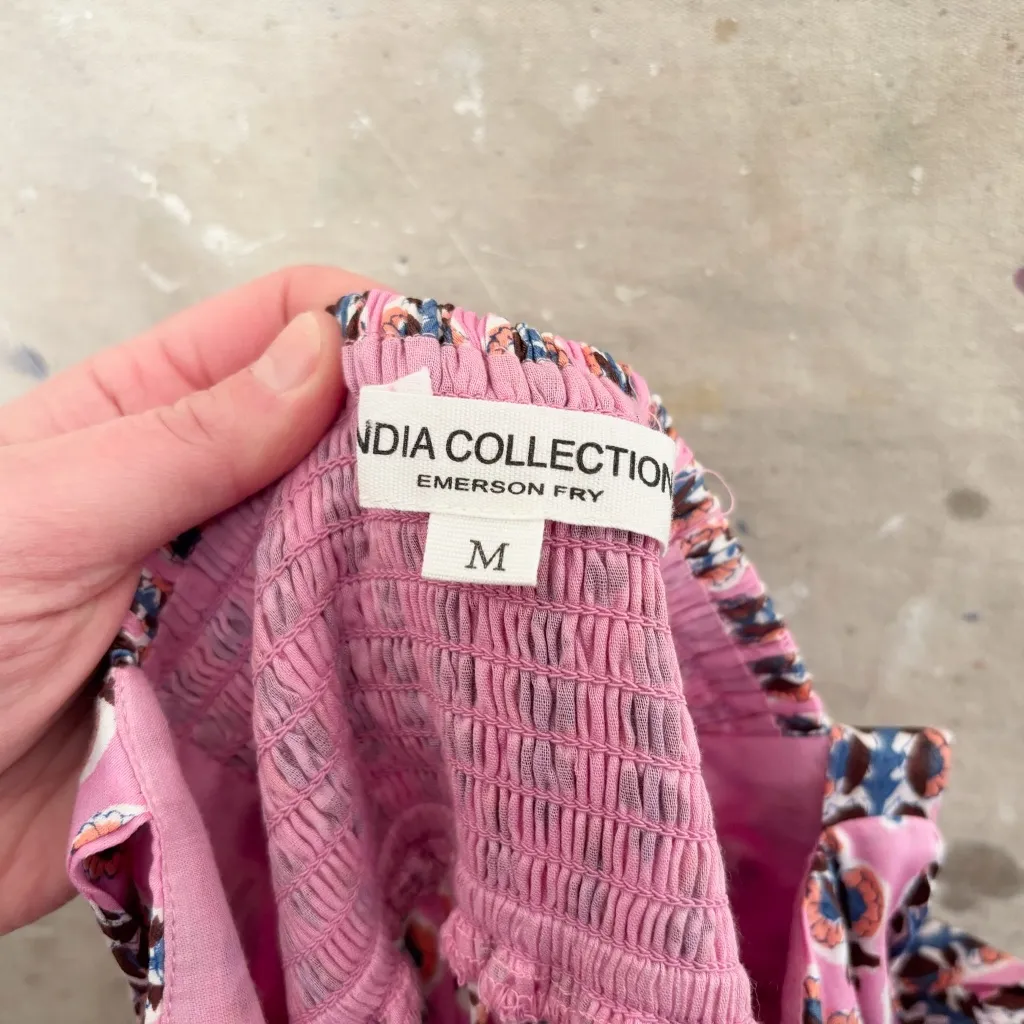 Emerson Fry Sara Tier Dress in Day Flowers Aurora Pink Size M - Image 6