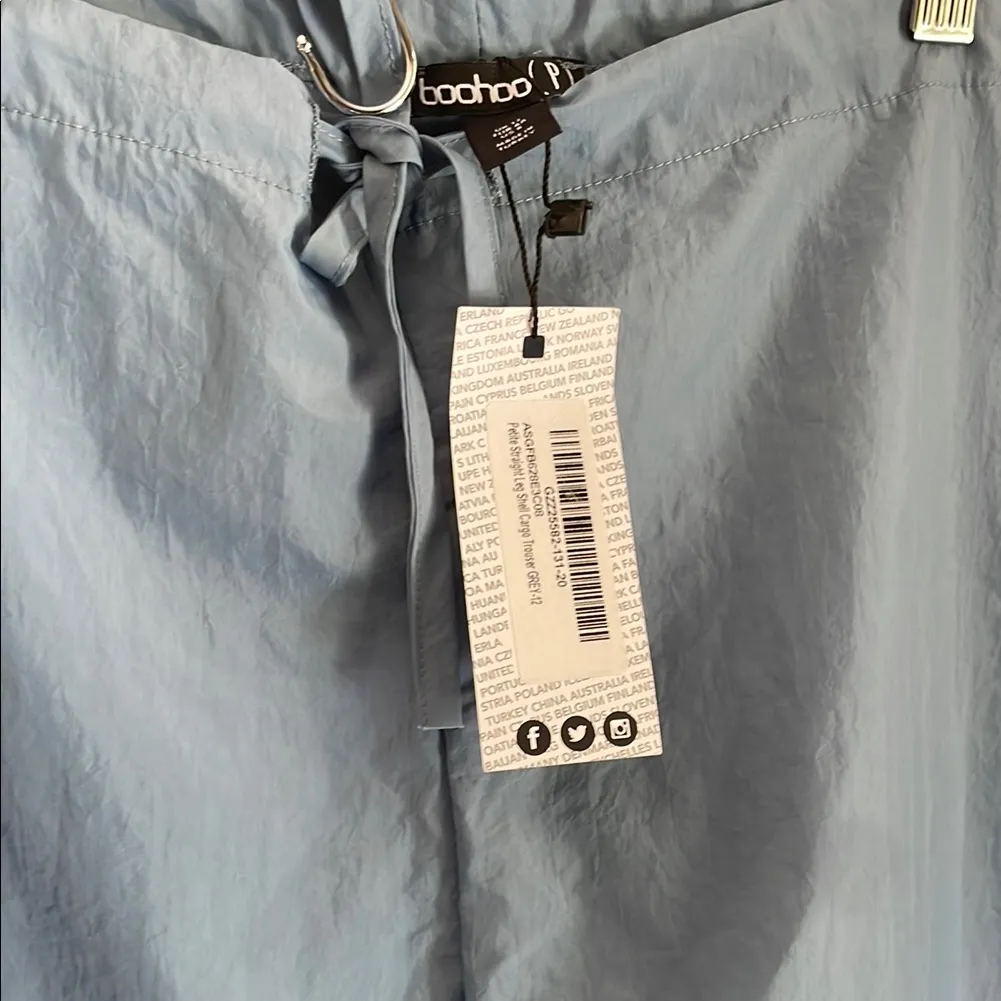 Boohoo Blue Straight Leg Pants - Image 4