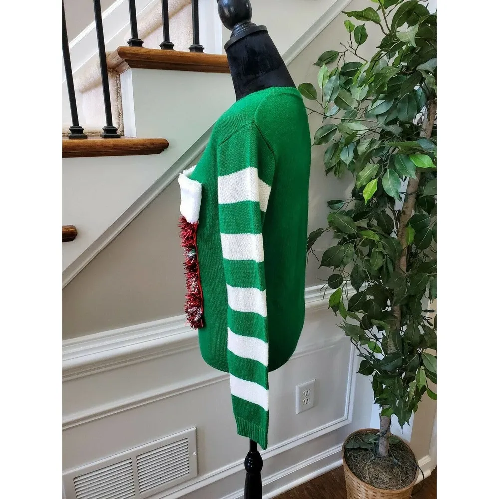 Sunset & Sixth Women's Green Acrylic Long Sleeve Round Neck Knit Sweater Size M Size M - Image 8