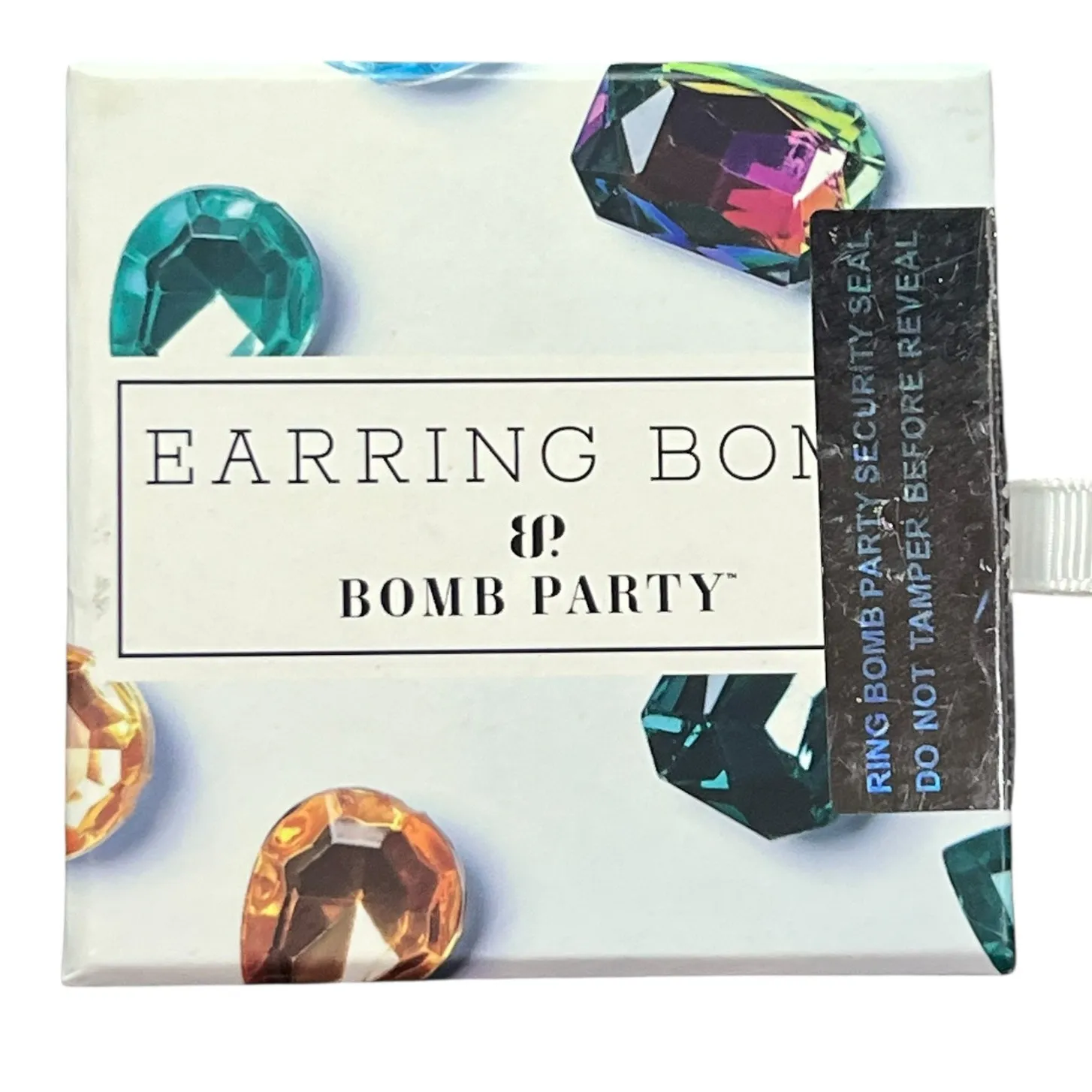 Bomb Party Earrings Womens Lime Ombre Crystal Rhodium Floral Stud Sparkle NEW Green - Image 6