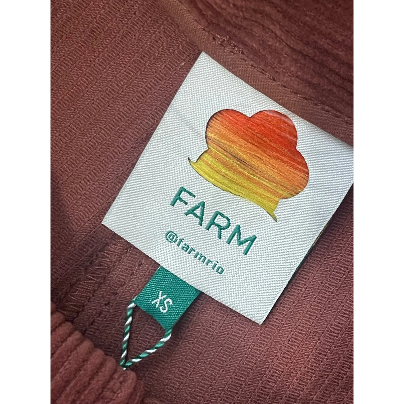 FARM RIO Cotton Corduroy Flared Pants XS Brown NEW Retro Button Festival Boho - Image 8