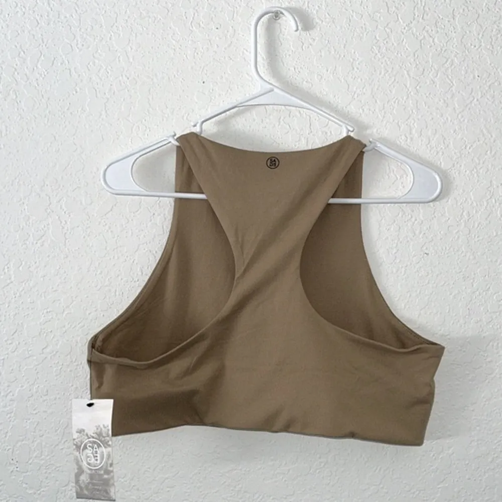NWT  bra XL neutral sports bra zipper stretchy wireless racerback - Image 2
