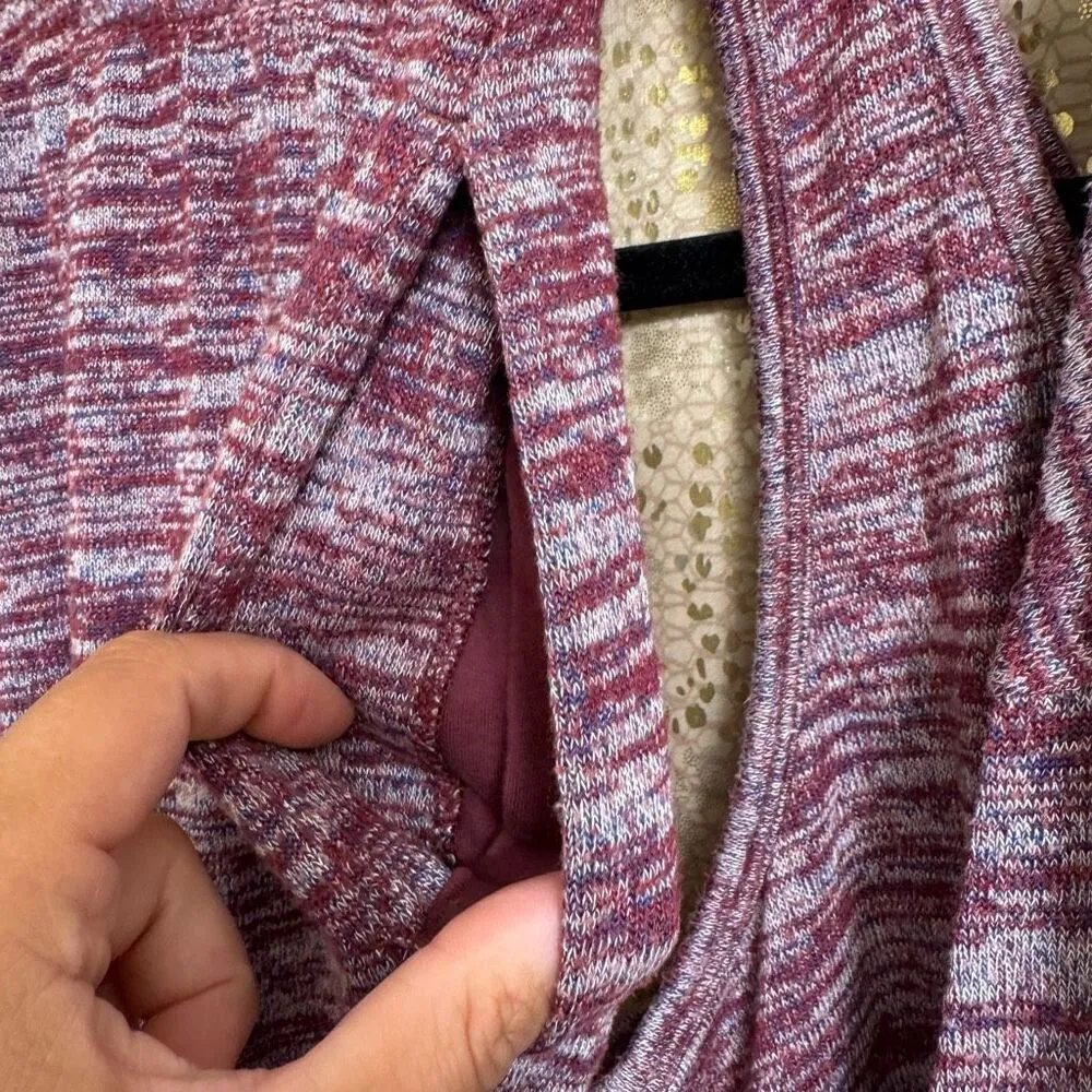 Old Navy Purple Maroon Red Stretchy Plush Jersey Knit 3 Piece Lounge Set Large - Image 5