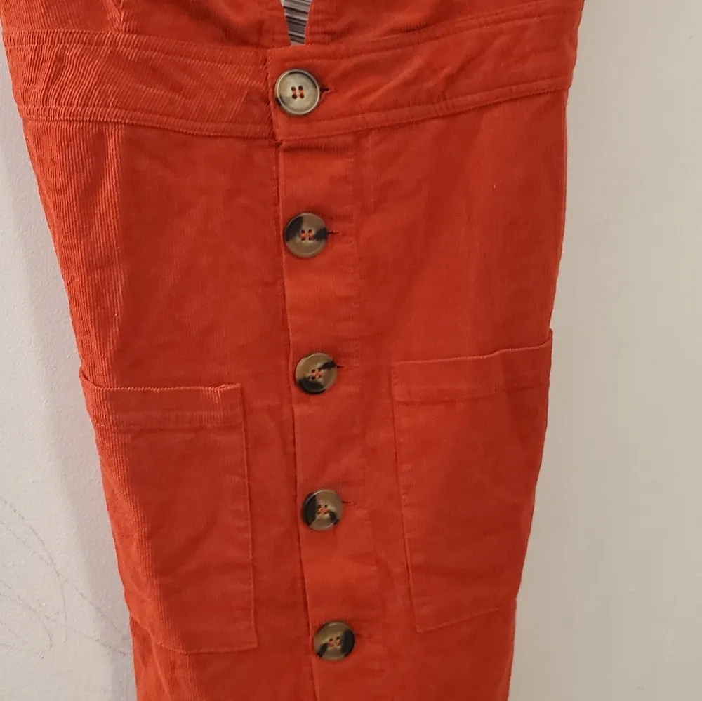 🔥SALE🔥NWT! Blue Blush Red Cherry Bomb Corduroy Dress S - Image 10