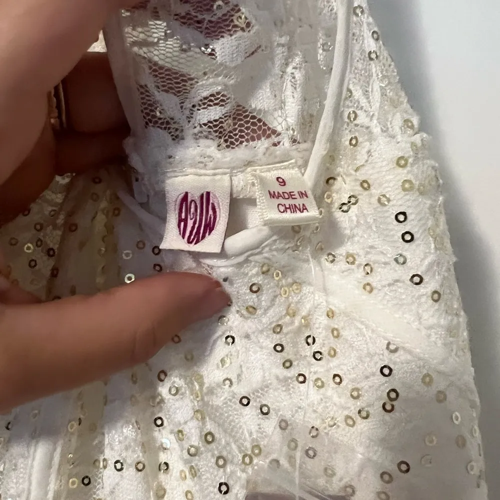 As U Wish White and Gold Halter Mini Dress - Image 5