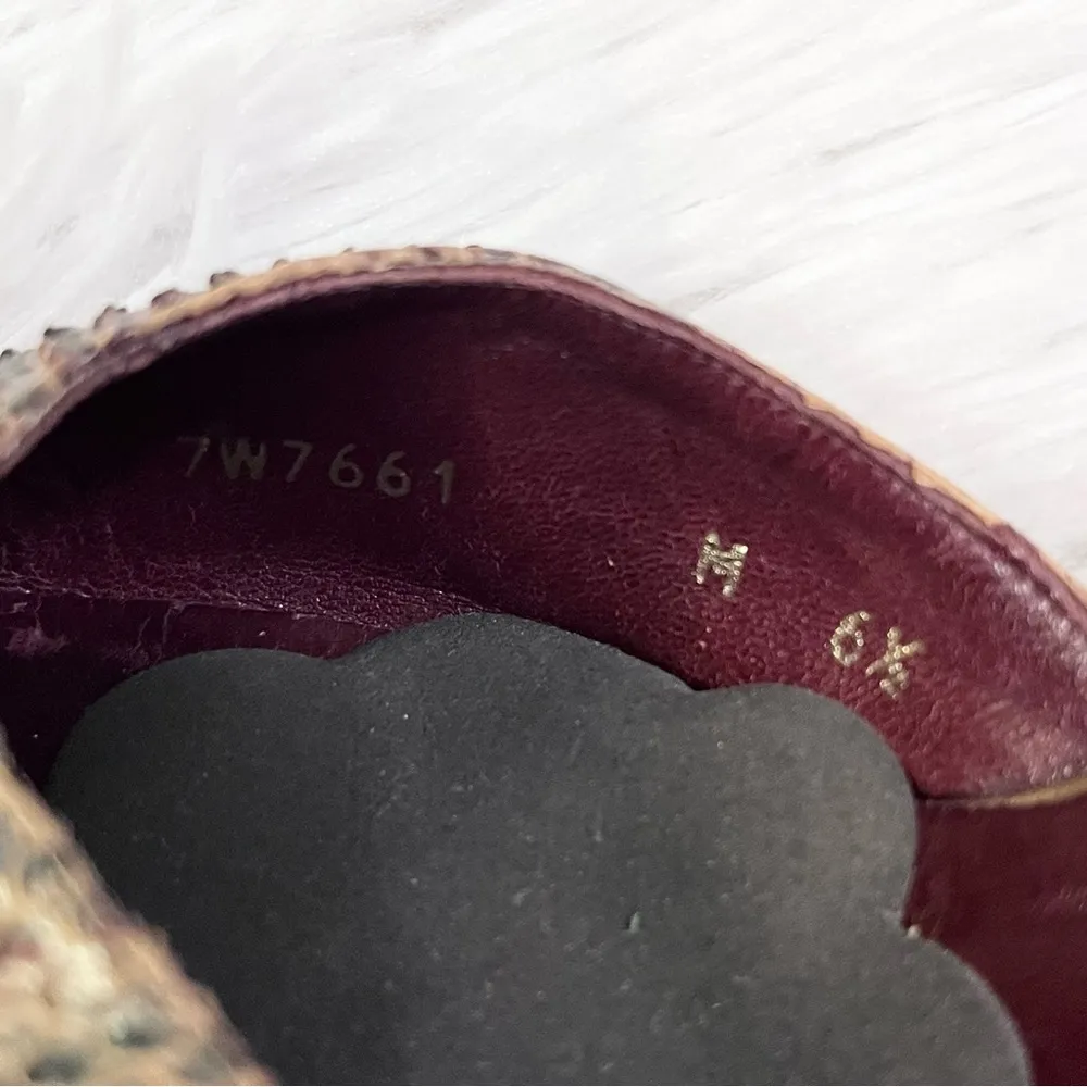 STUART WEITZMAN For Mr. Seymour Vintage Reptile Ankle Strap Round Toe Heel 6.5M - Image 11