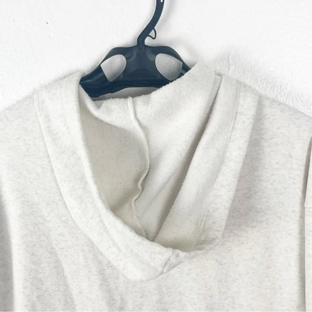 FABLETICS Cream Long Sleeves Kangaroo Pocket Cropped Hoodie Pullover Sweater - Image 4