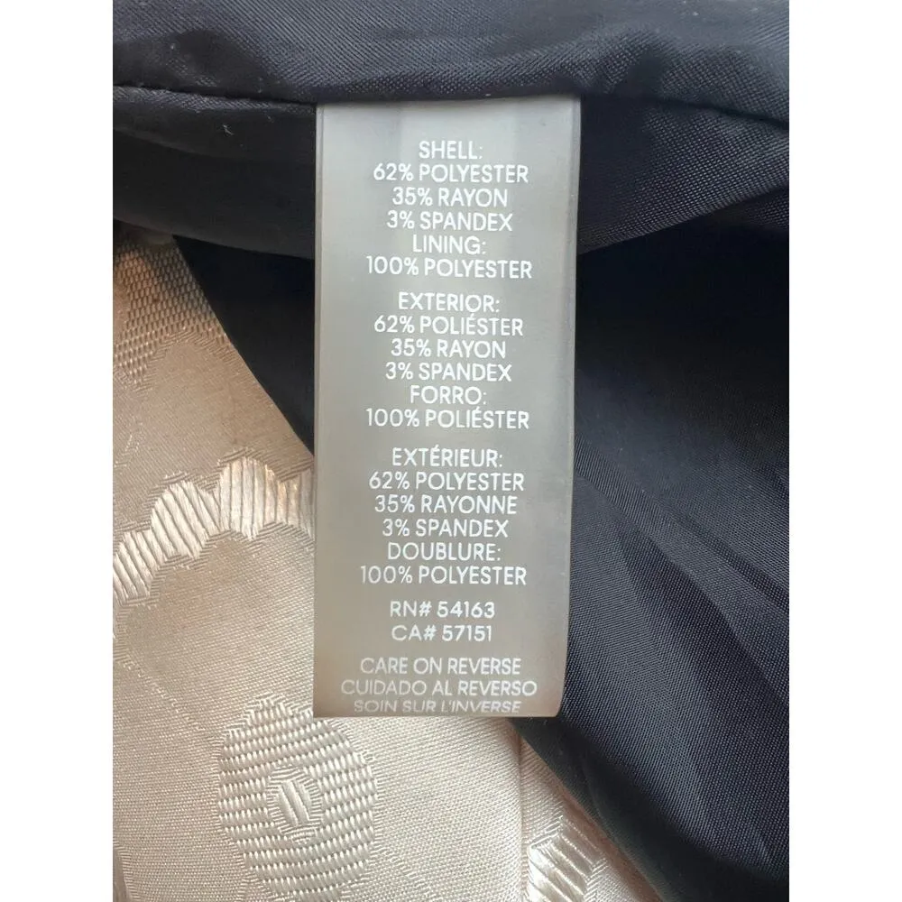 Calvin Klein Single Button Classic Black Blazer Size 6 - Image 7