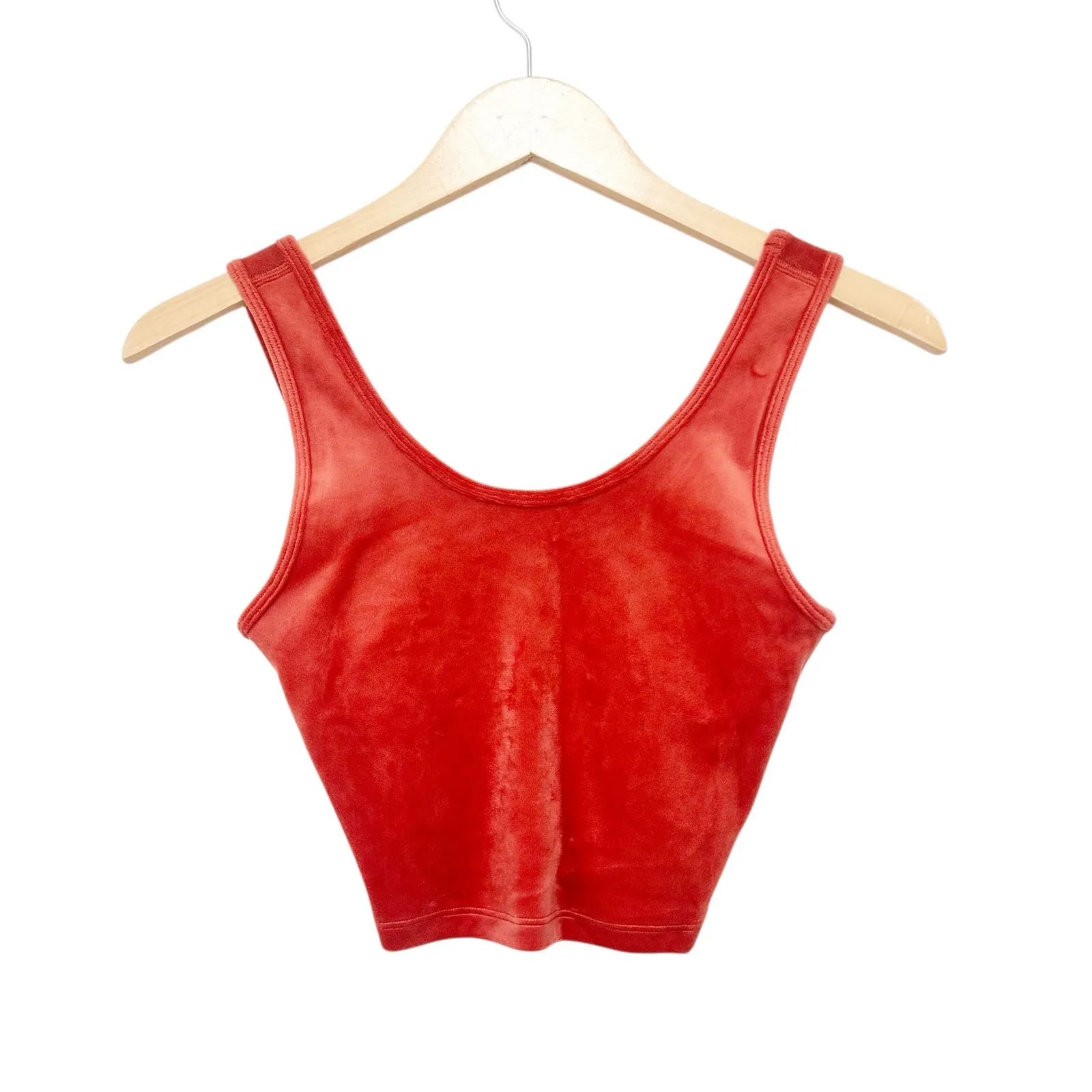 Aerie Orange Velour Sports Bra Leggings Matching Set Sz S - Image 2