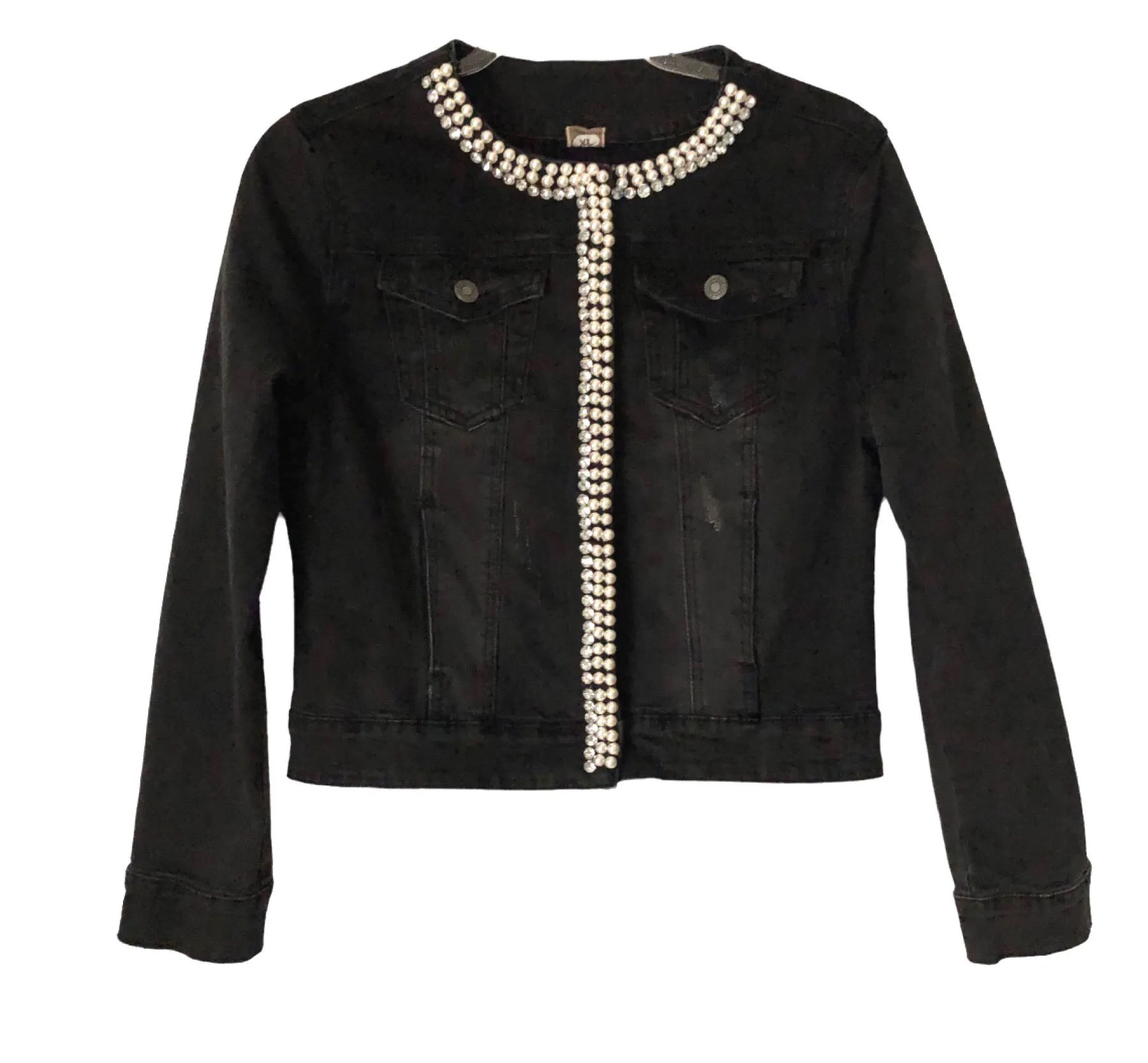 Monday Black Jeweled Denim Jacket - Image 4