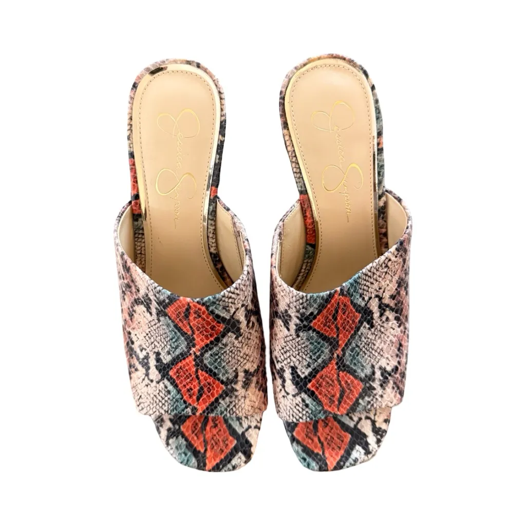 Jessica Simpson Snakeskin Sheyna Wedge Sandals Women’s Size 8 – NWOT - Image 2