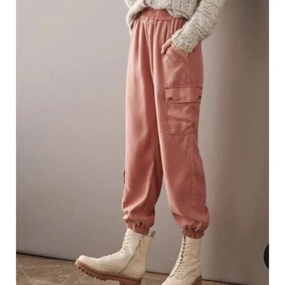 Anthropologie Cargo Jogger Pant Women‎ Small Pink Grunge Retro Minimalist Preppy - Image 3