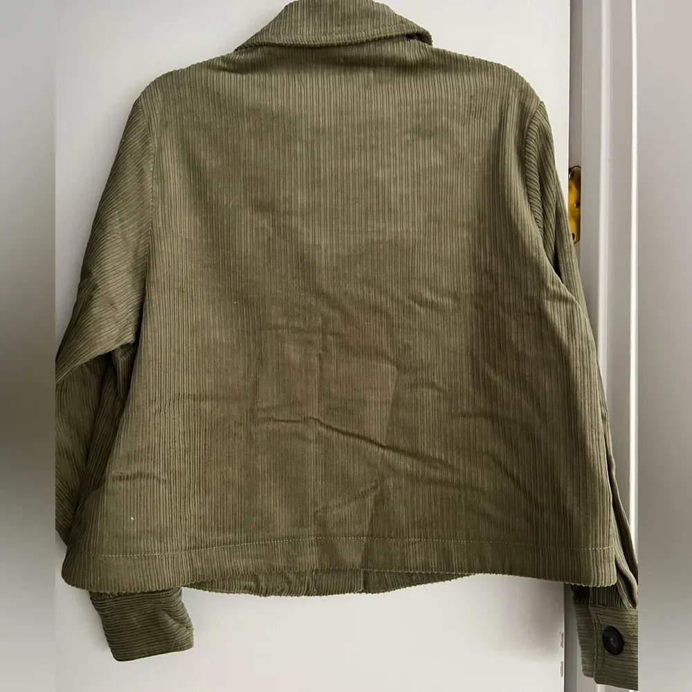 ZARA  CORDUROY OVERSHIRT Khaki color - Image 14
