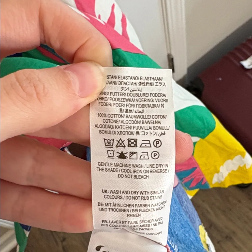 Boden Juniper Midi Dress tropical floral print cotton Red Size 6 - Image 7