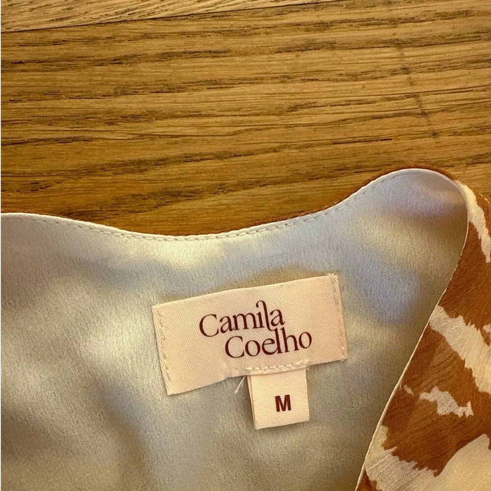 Camila Coelho - Bailee Zebra Print Midi Dress in Orange & Cream - Image 3