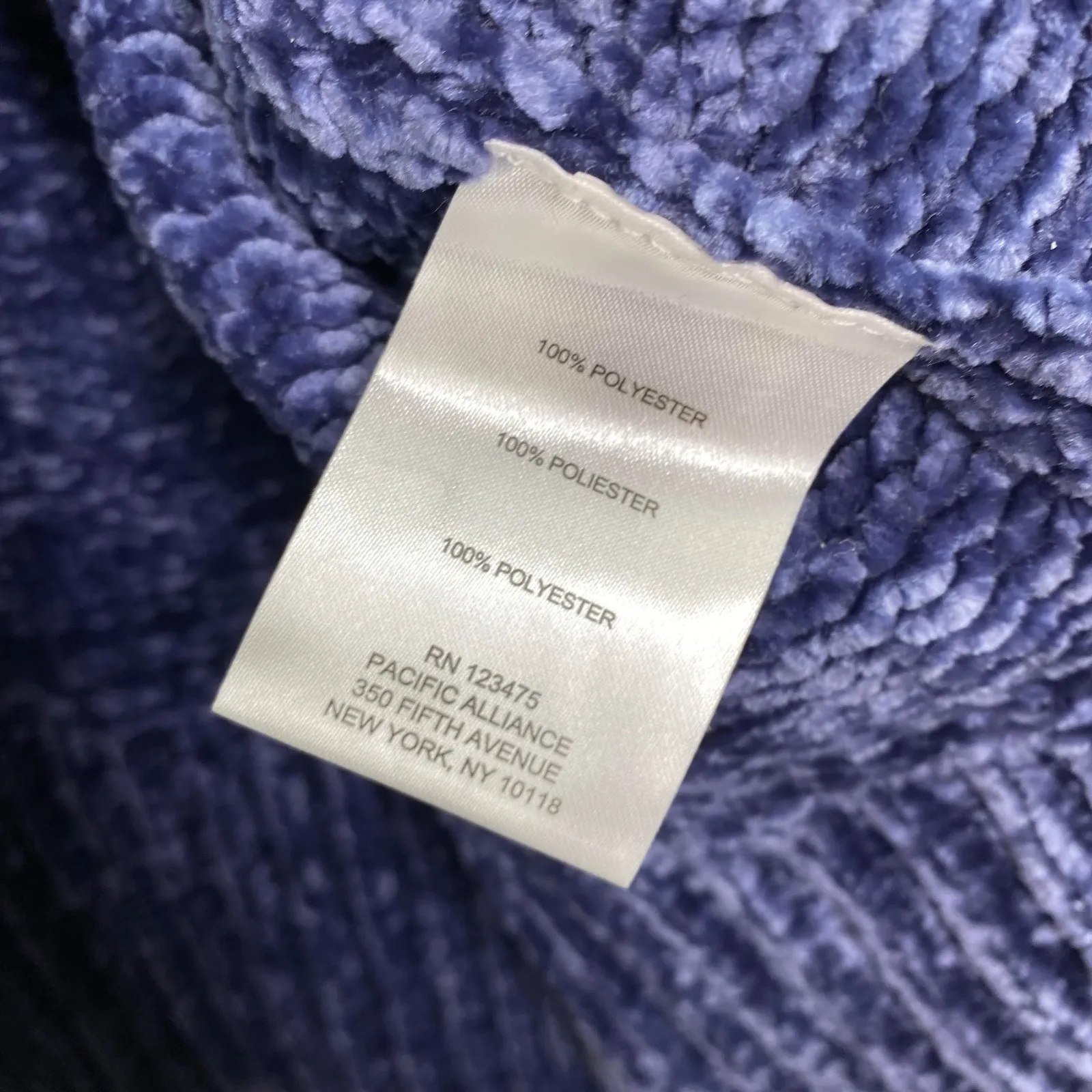 Jones New York Blue Crew Neck Long Sleeve Knit Sweater Women's Size Small S - Image 6