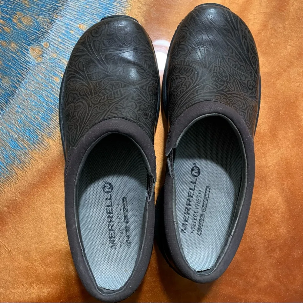 Merrell  Slip on mules clogs brown black patterned size 6 - Image 7