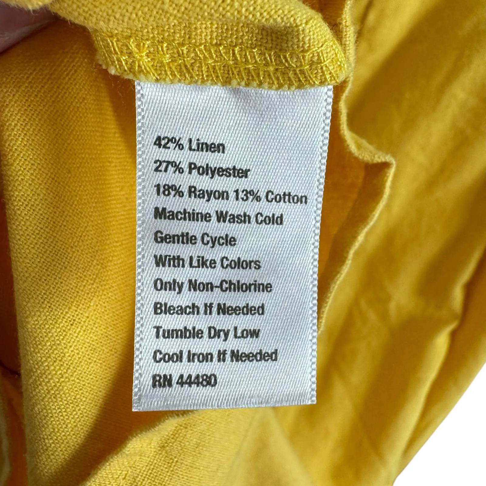 Wonderly Curvy Yellow Linen Cotton Blend Shorts Tank Sleeveless Romper Size 1X - Image 6