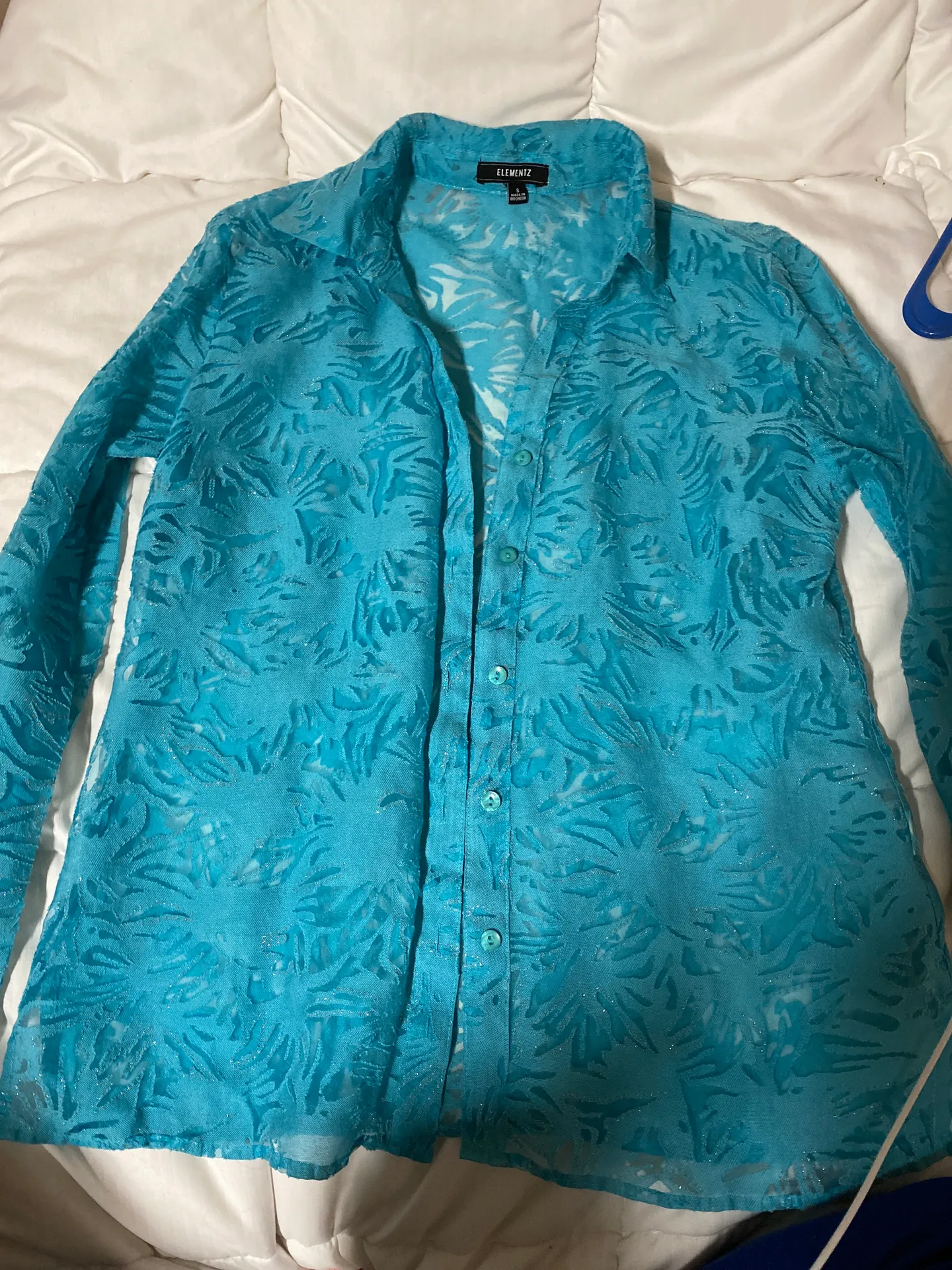 Sparkly Blue Top Size L - Image 2