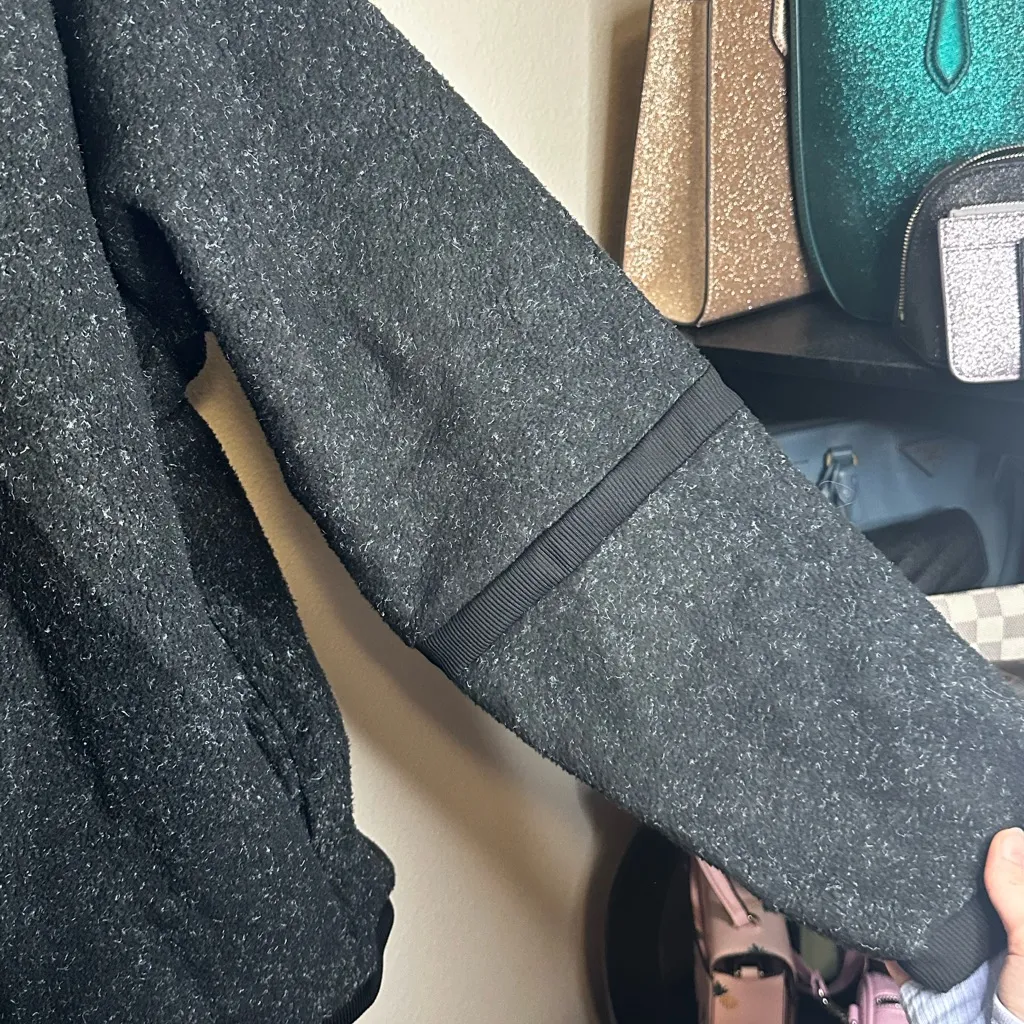 Nike Women's Black Speckled Fleece Pullover - Image 5