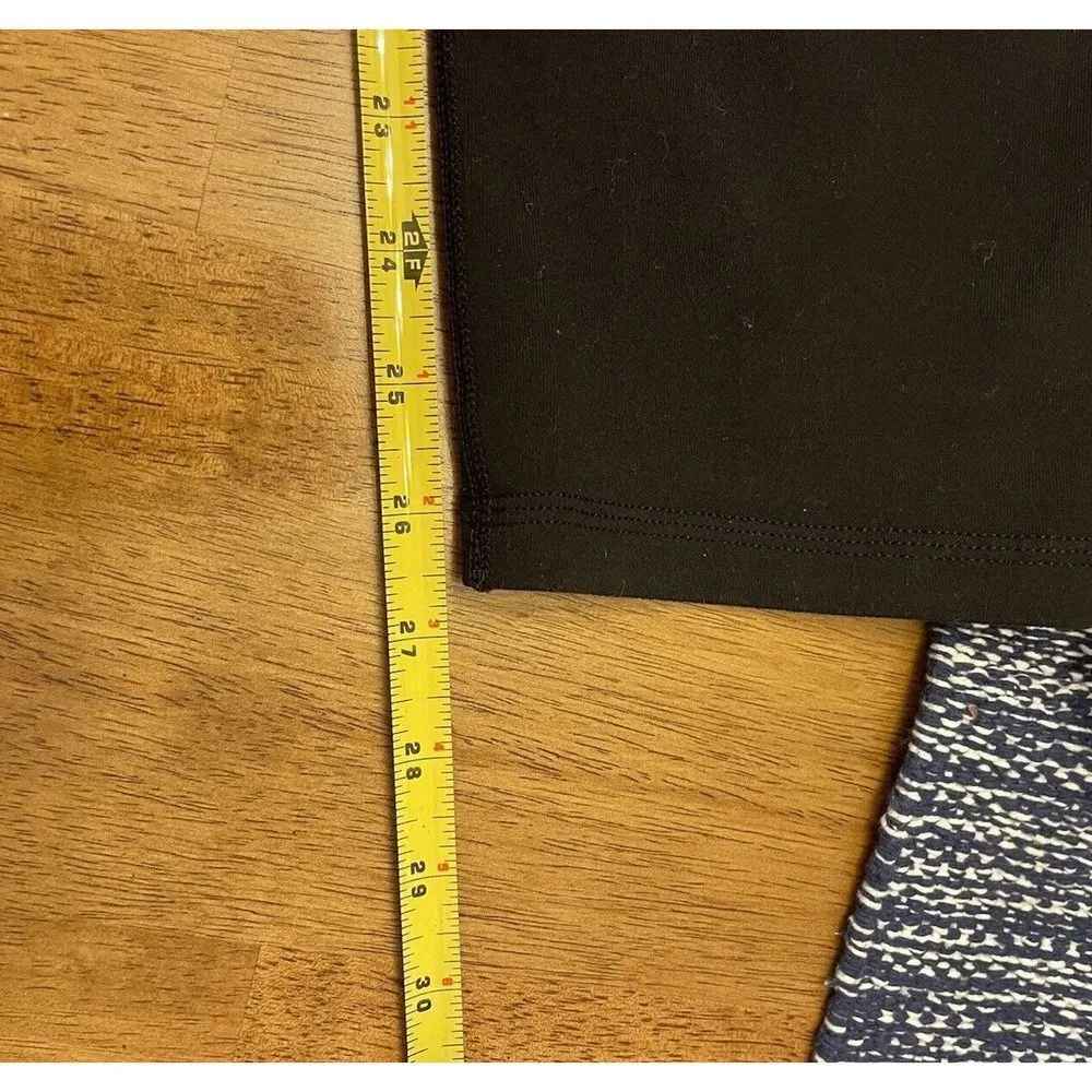 Lululemon Black Pants Women's Size 8?No Tag Asymmetrical Faux Wrap Front Slouchy - Image 8