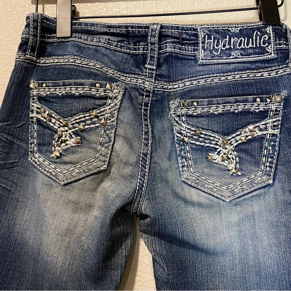Hydraulic Gramercy Crop Low‎ Rise Jeans-Dark Wash/Sz 4 Women's Blue Jeans - Image 6
