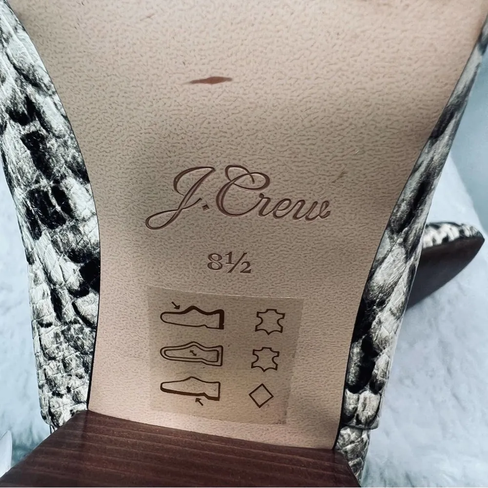 J. Crew Snakeprint Maya Boot with Stacked Heel 8.5 - Image 13