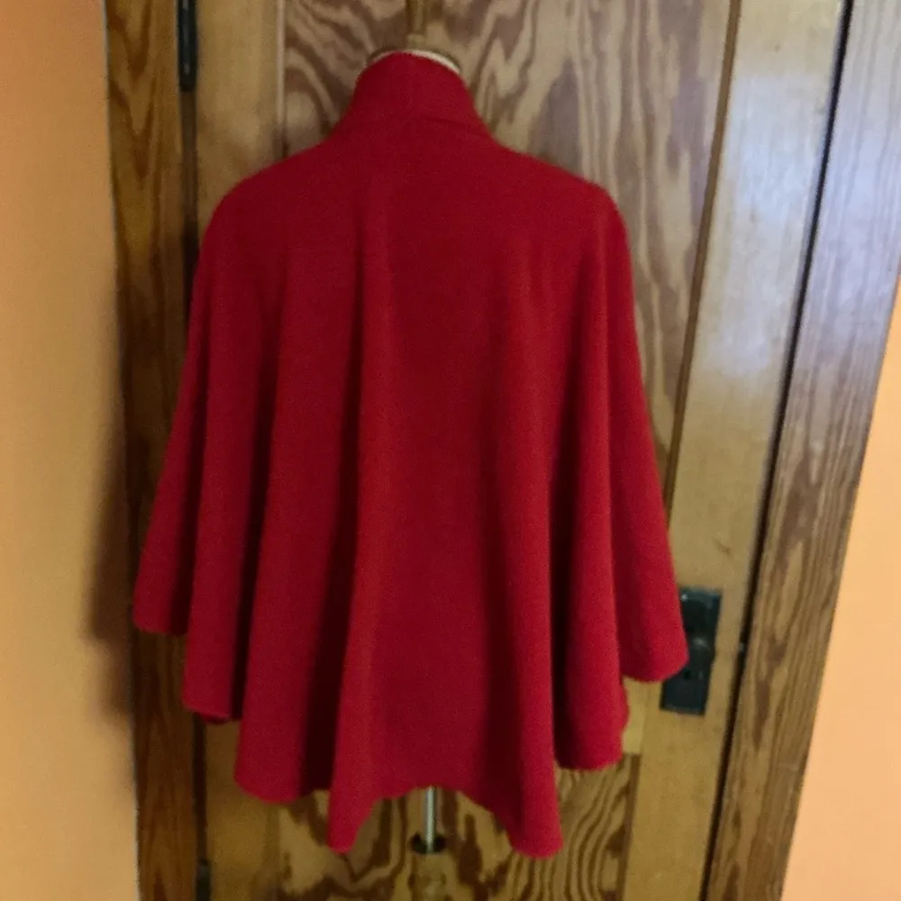 Vintage 90s red fleece cape Size L - Image 11