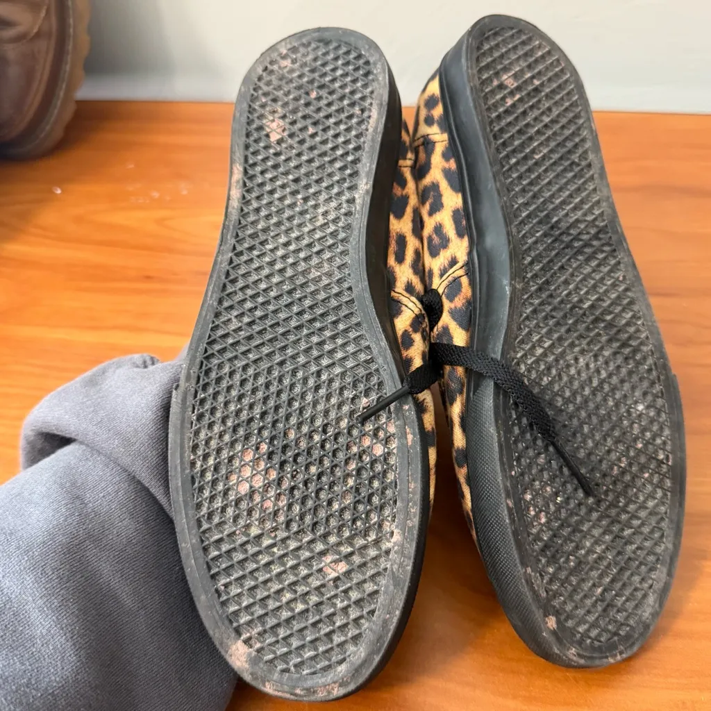 Vans Authentic Low Pro Skate Shoe Leopard Animal Print Lace Up Sneaker W7.5 - Image 5