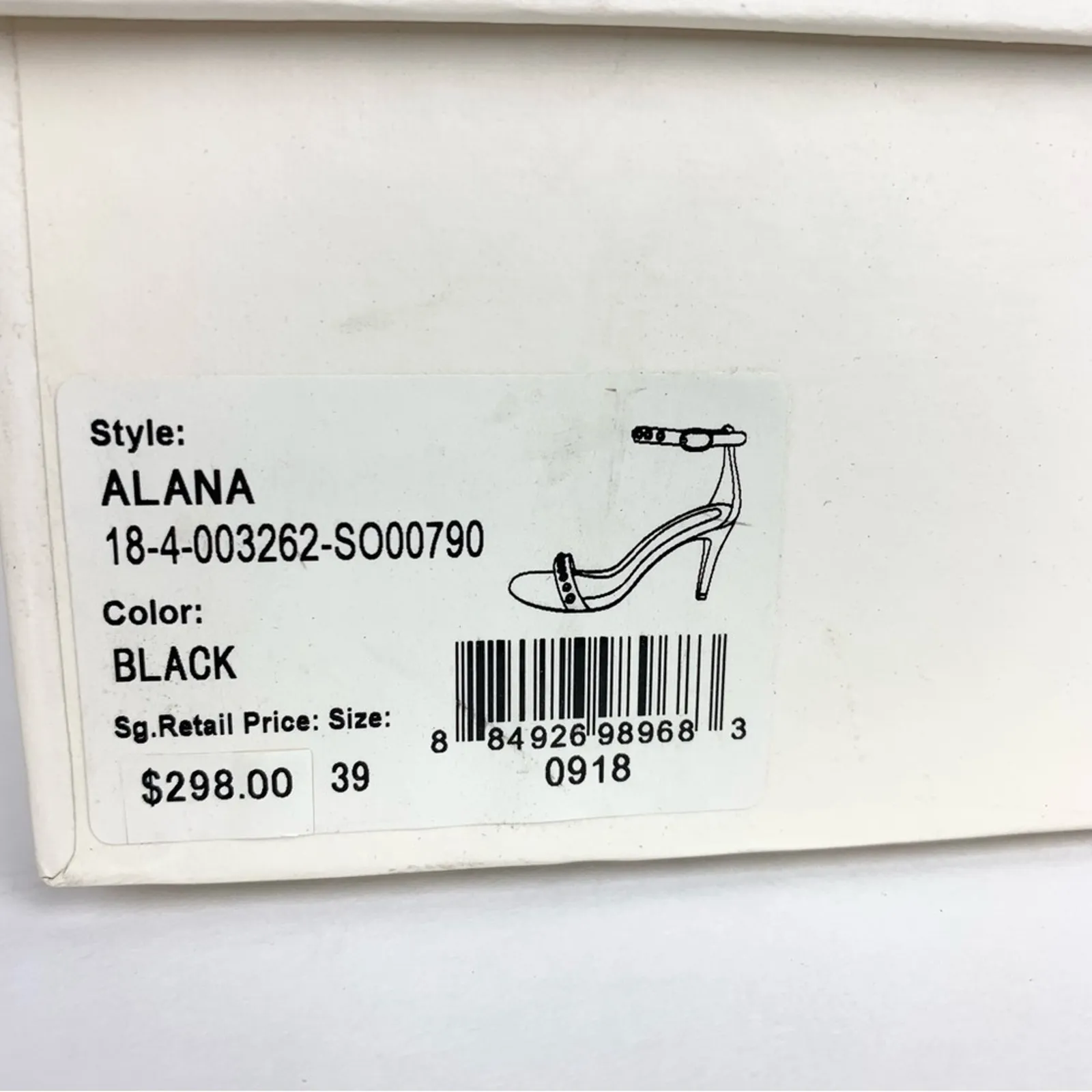 Joie Alana Pearl Studded Ankle Strap Heeled Sandals Black Size 9 - Image 9