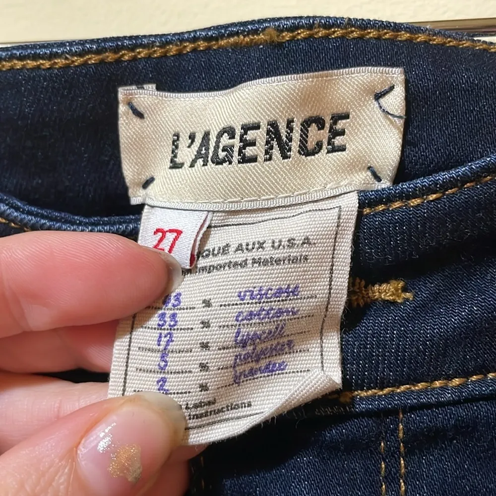 Womens L’AGENCE Avery Skinny High Rise Deep Space Jeans - Image 4