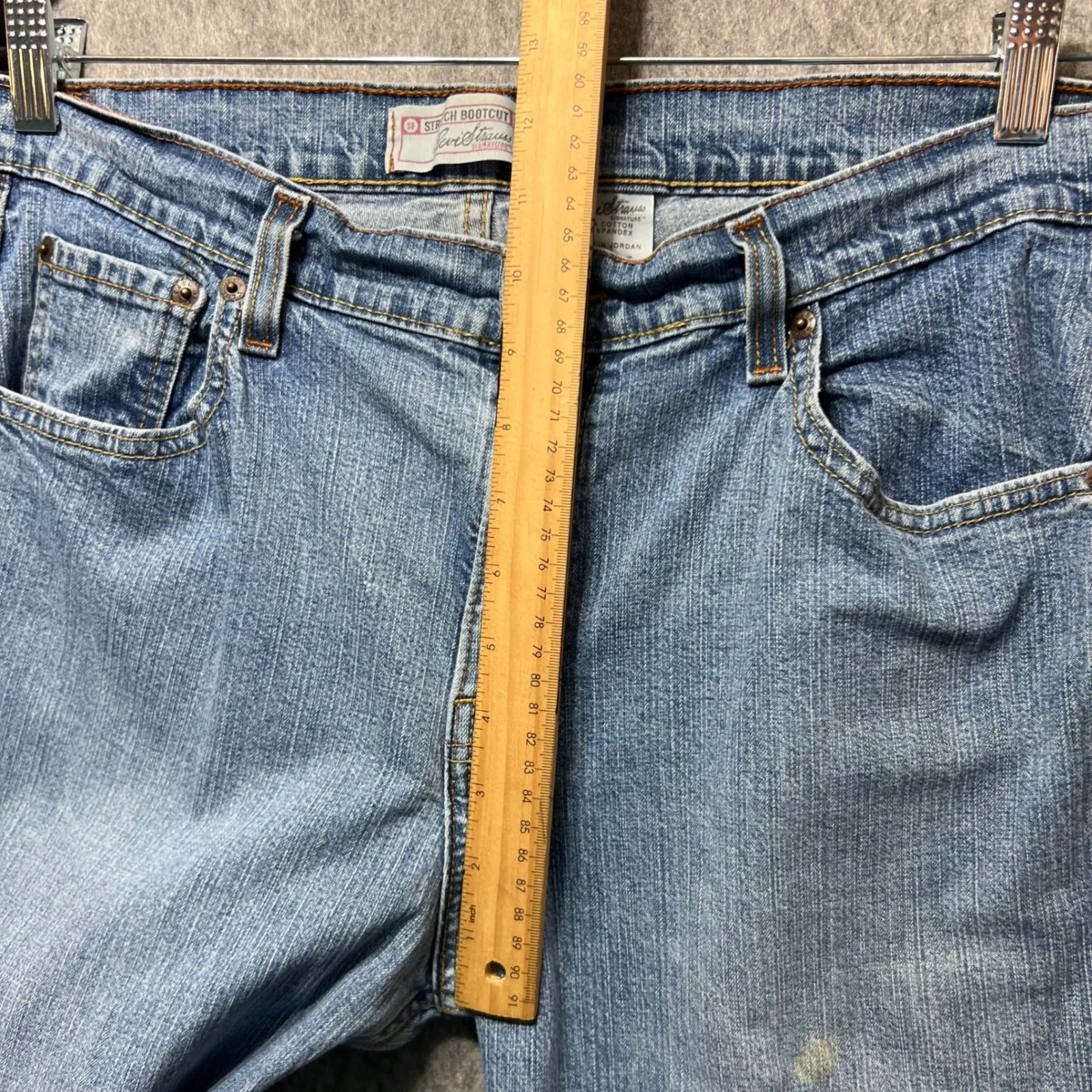 Levi Strauss‎ Signature Bootcut Jeans Light Wash Denim Misses 16 Medium - Image 4