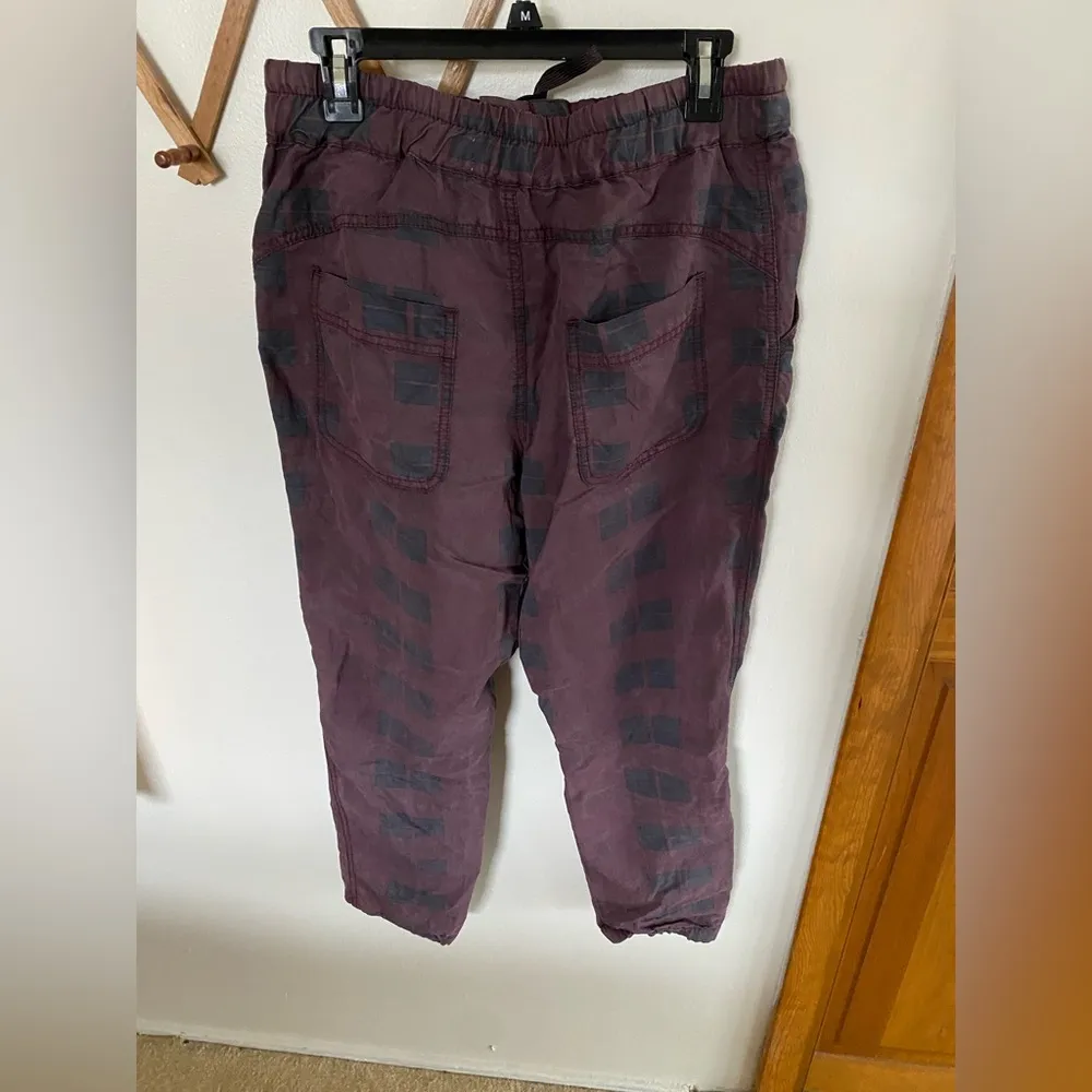 NWT Anthropologie || Jacquie Button Fly Plaid Jogger - Image 6