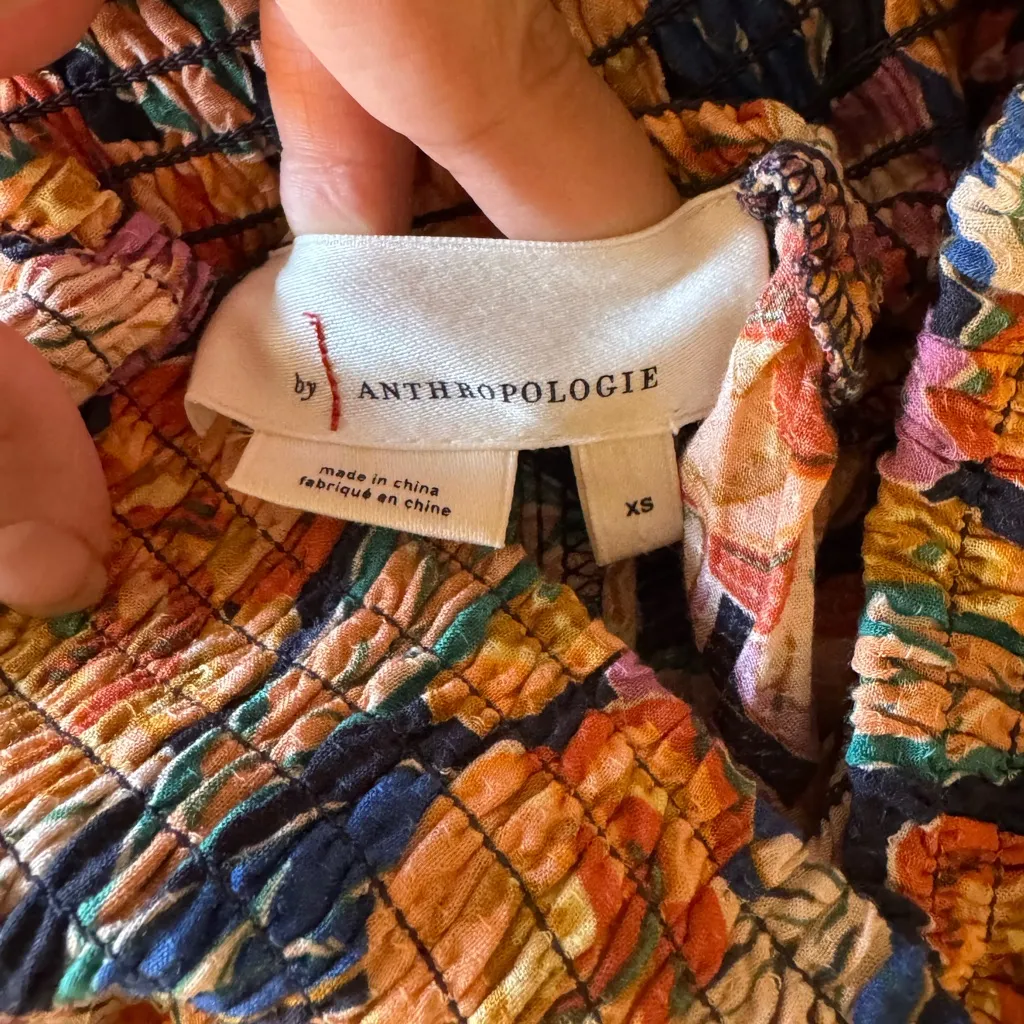 Anthropologie Shari Harem Orange Floral Flowy Boho Pants Size XS - Image 8