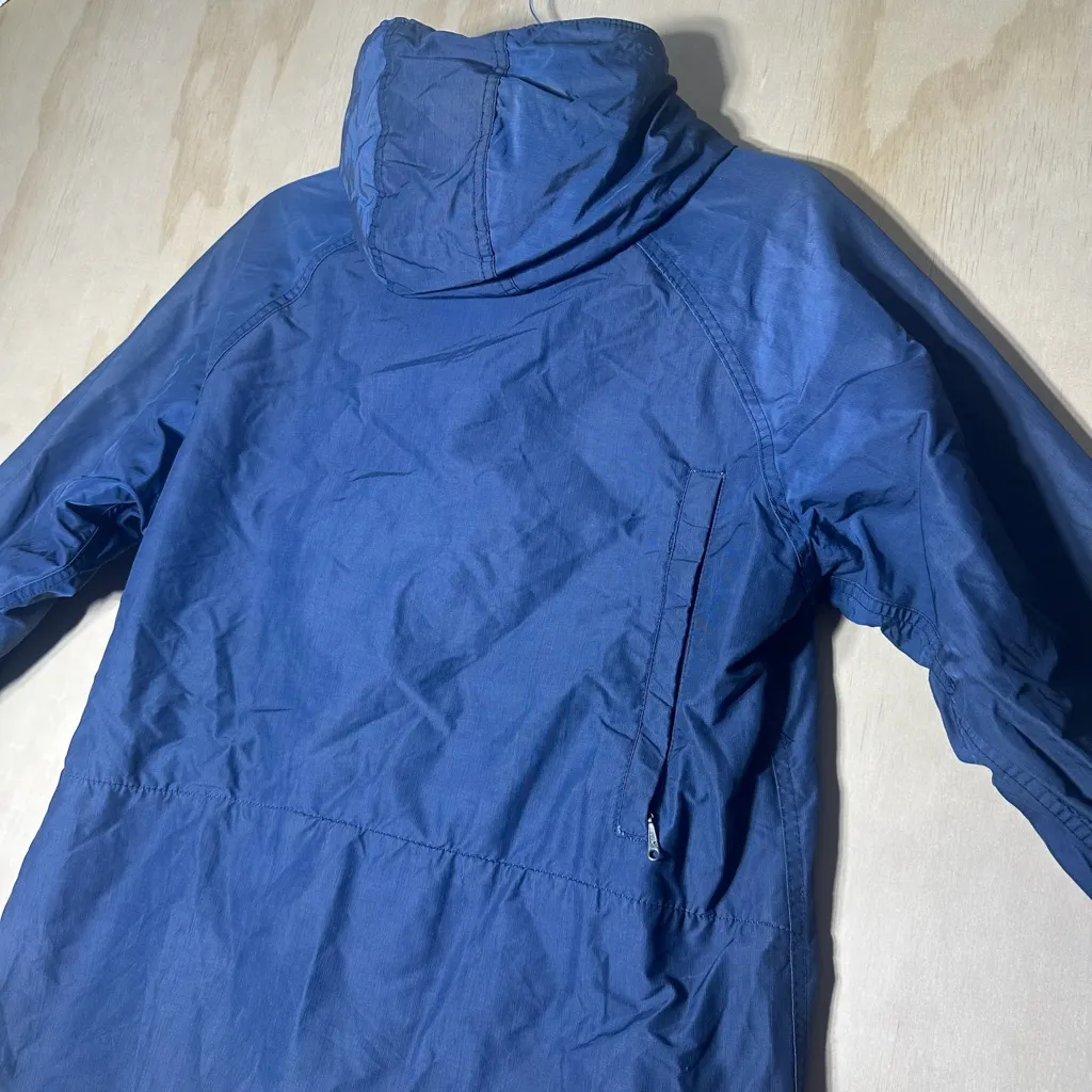 The Woolrich Woman Blue Plaid Wool Blanket Lined Chore Barn Coat Jacket Med Vtg - Image 12