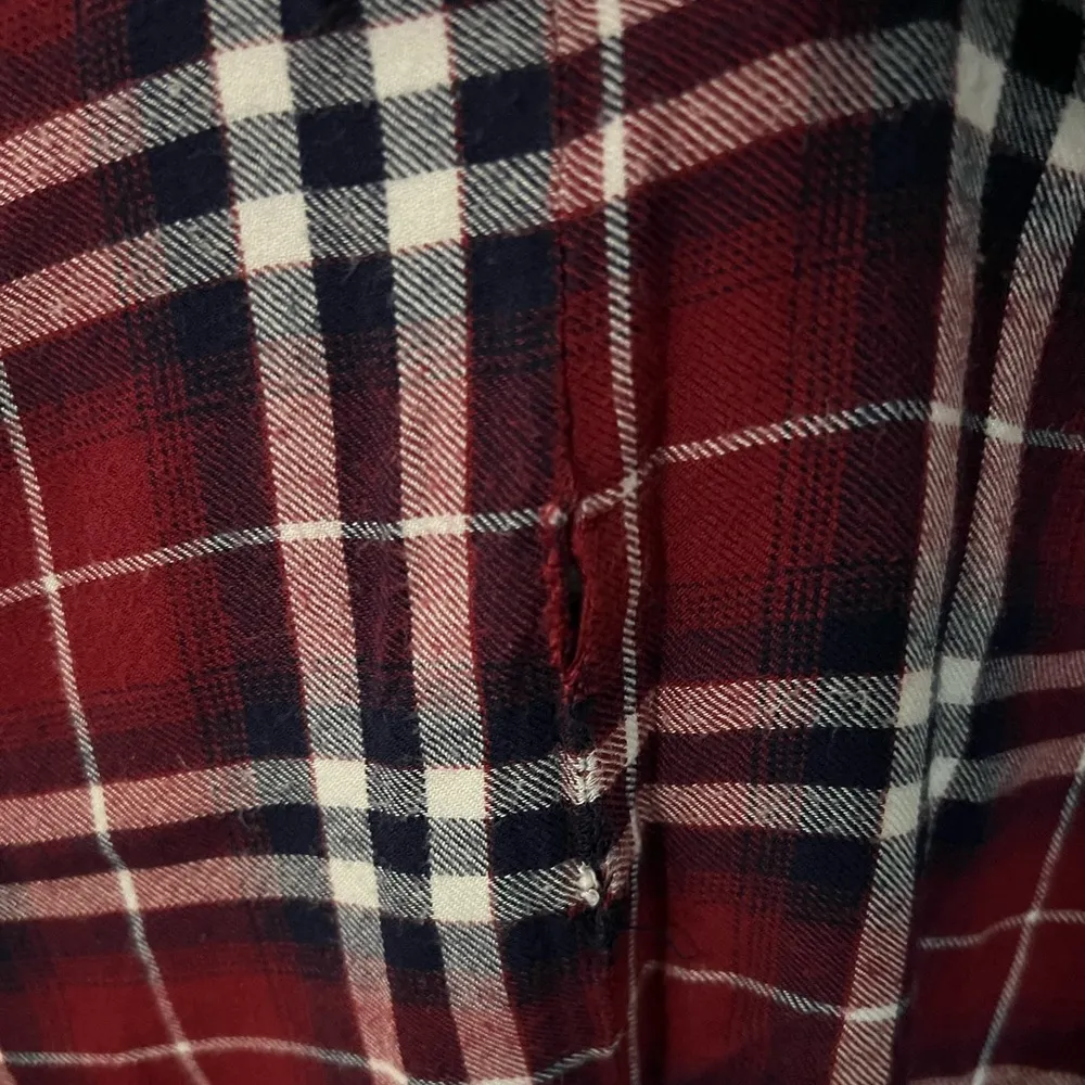 Style Envy Plaid Long Sleeve Top with Ruffles on Sleeves Size L - Image 5