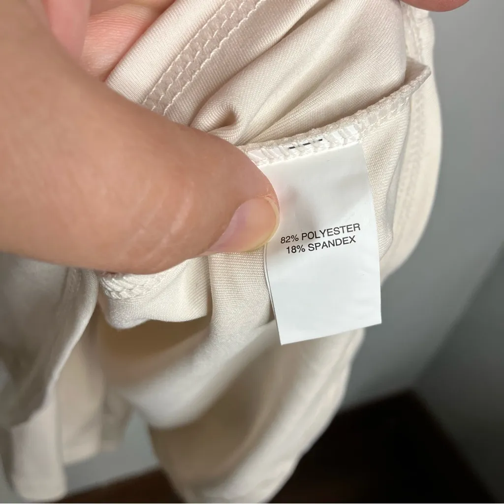 PAC 1980‎ whisper active putting mini dress skort ivory off white womens size XL - Image 13