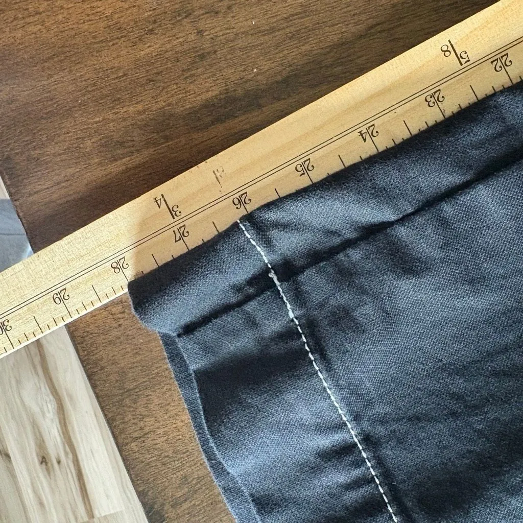 Loft Palmer Wide Leg Black Pants Contrast Stitching Size 12 Cotton Classic - Image 10