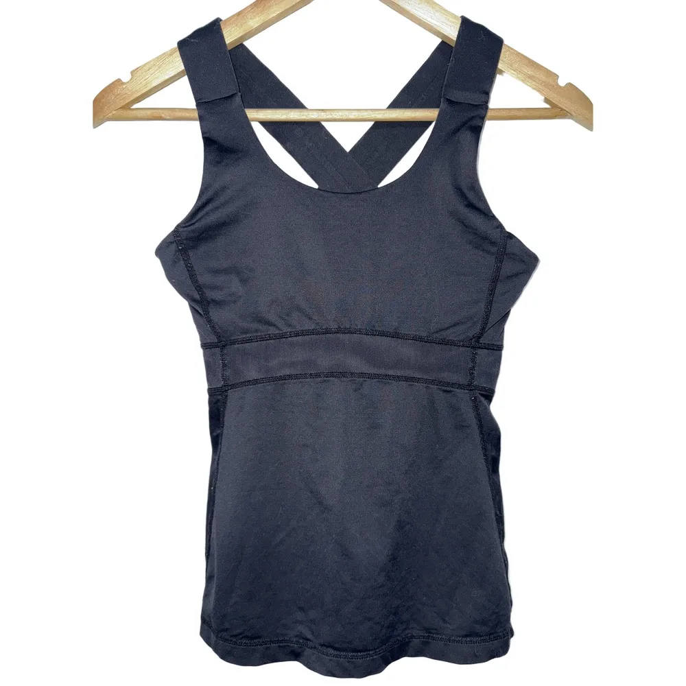 Lululemon Swift Tank Top Black Luxtreme Sleeveless Racerback Athletic Tank Sz 4 - Image 8