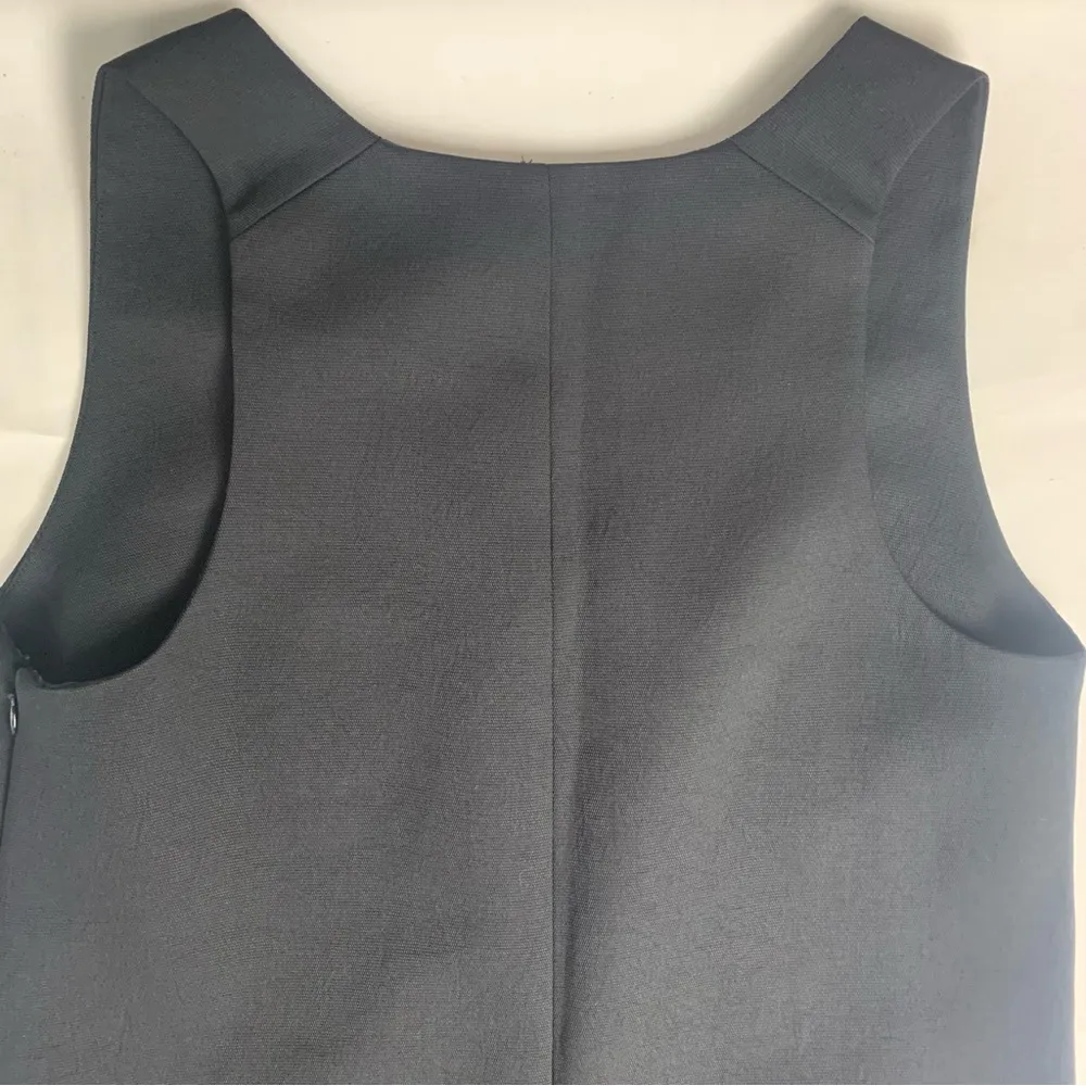 Babaton size 10 medium Black Sheath textured Dress V-Neck business casual - Image 7