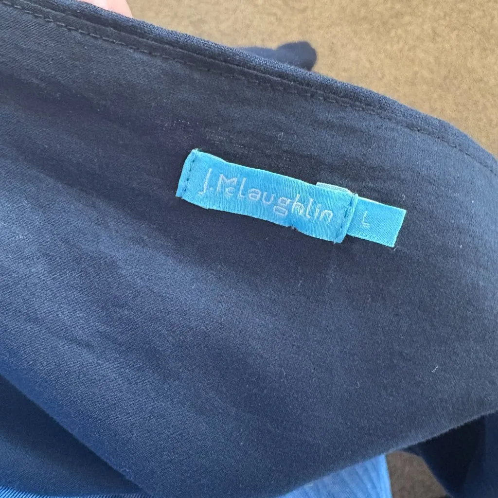 J. Mclaughlin Ruth Squareneck Button Down Maxi Dress Womens Large Linen Blend Blue - Image 5