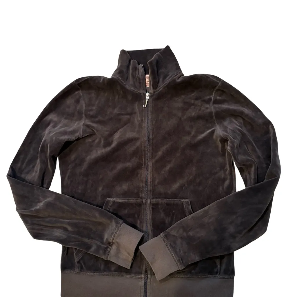 Juicy Couture J2K Gray Velour Track Jacket, Sz M - Image 10